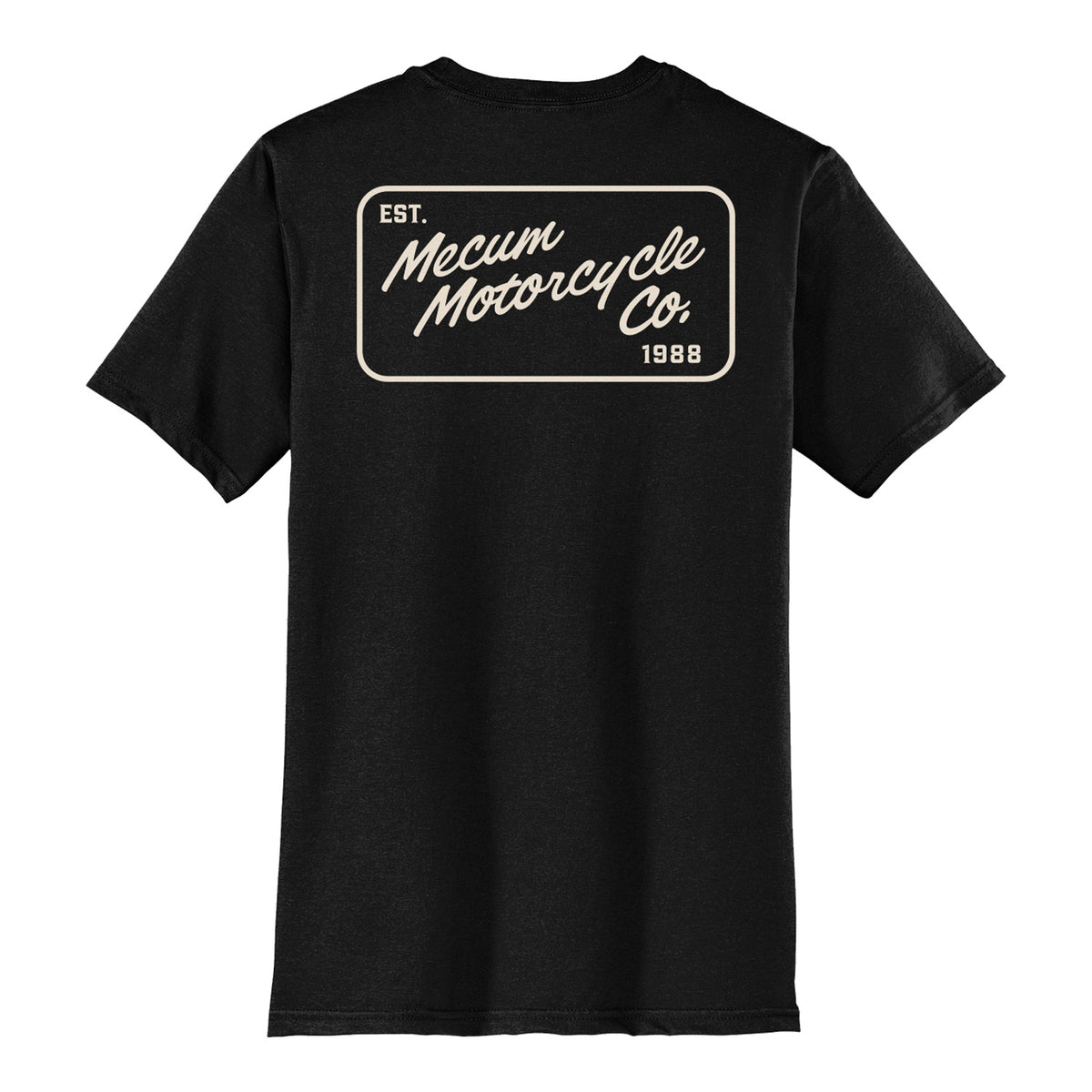 MECUM Motorcycle Co Shirt in Black - Back View