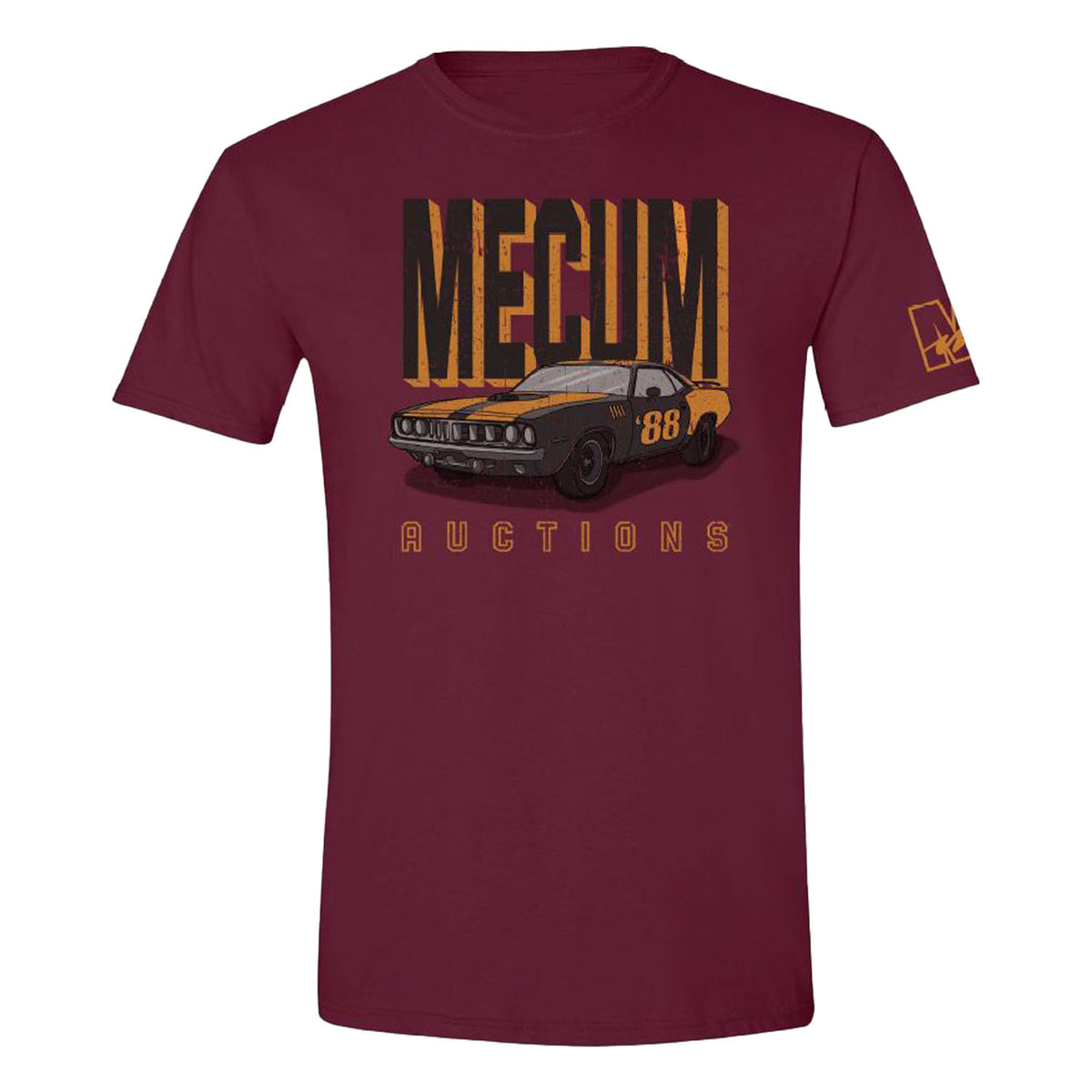 Mecum Auction Maroon Muscle Car T-Shirt