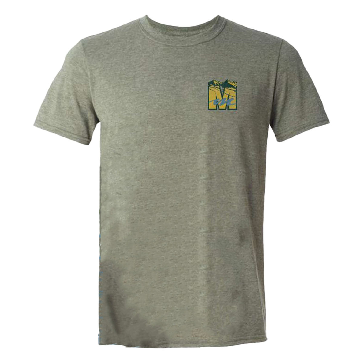 Mecum Auction Heather Military Green Truck T-Shirt - Back View - Front View