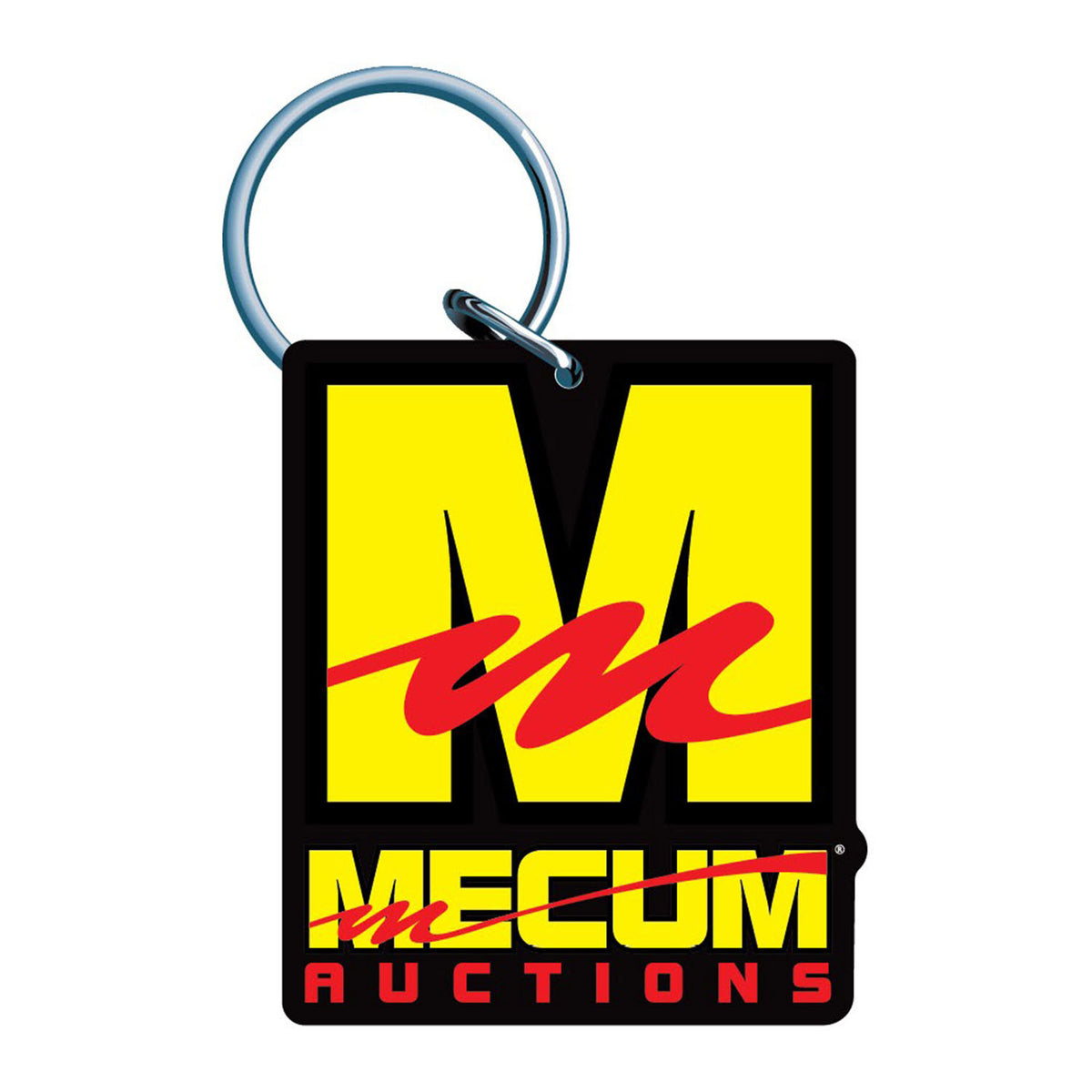 Mecum Auctions M Block Keychain - Front View