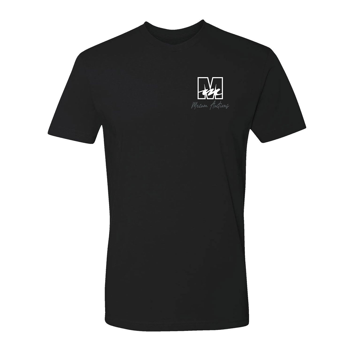 Mecum Auctions Black M Block Logo T-Shirt - Front View