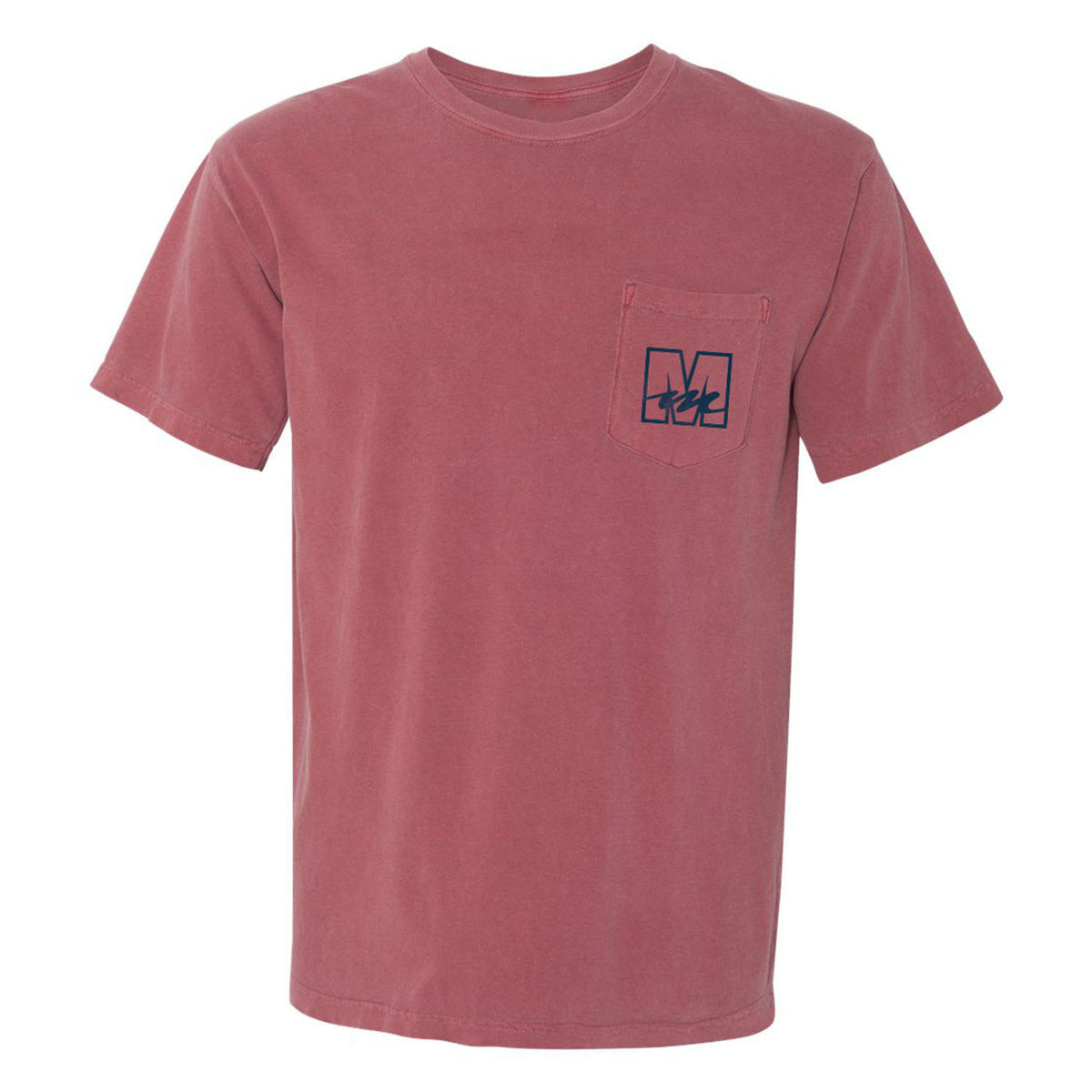 Mecum Auctions Vintage Brick Pocket T-Shirt in Red - Front View