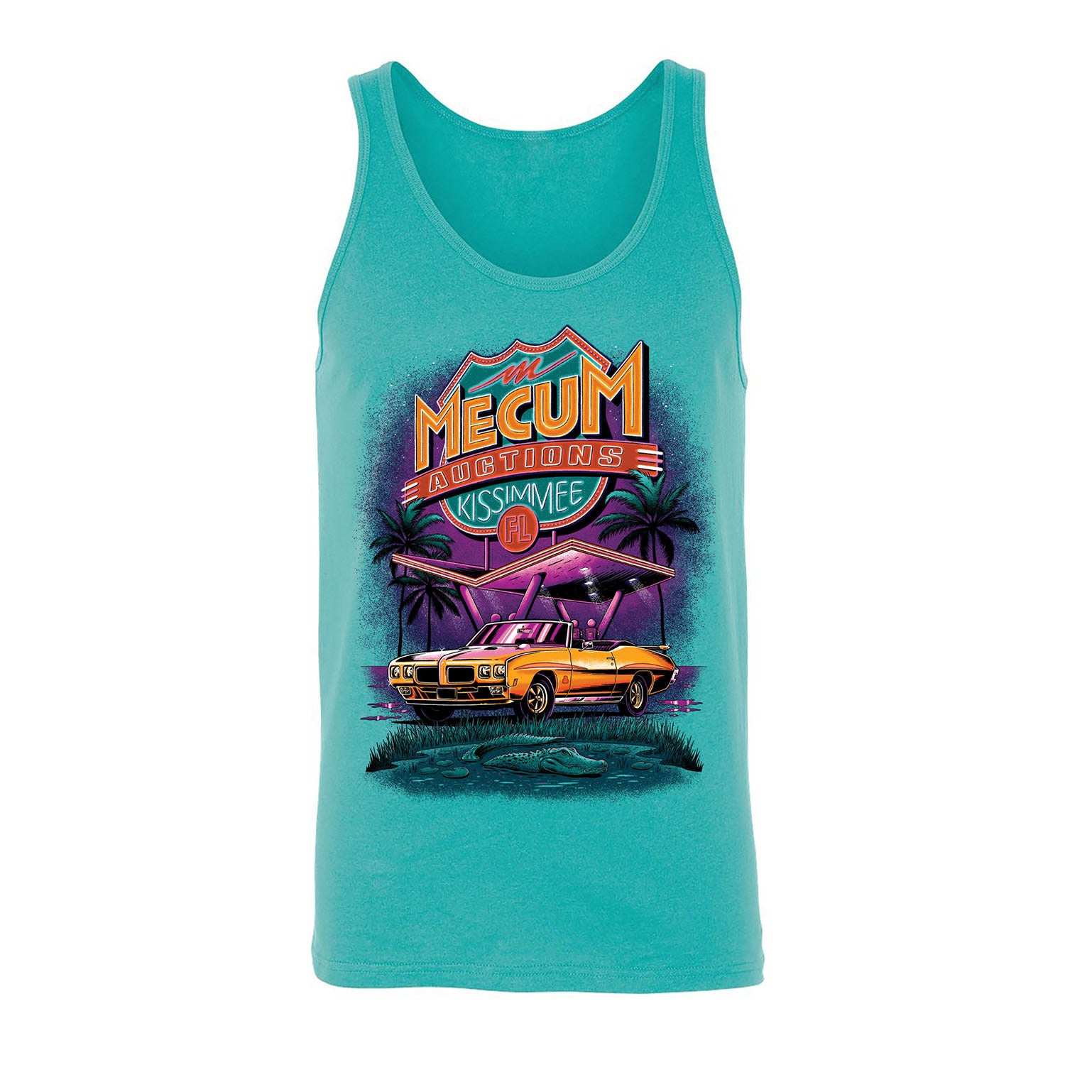 Mecum Auctions Kissimmee Teal Vintage Sign Tank Top - Front View