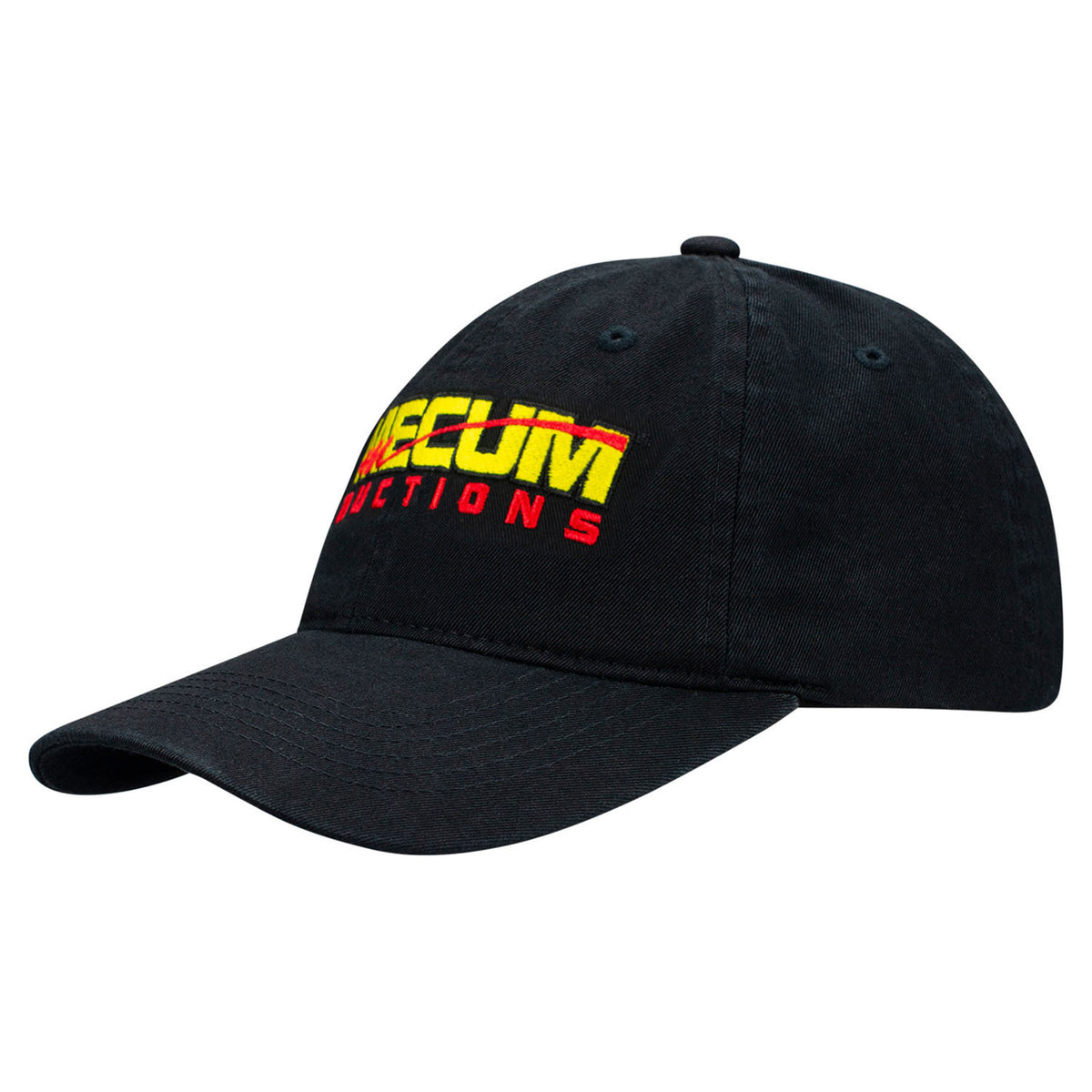 Mecum Black Dad Hat Primary Logo - Front Left Side View