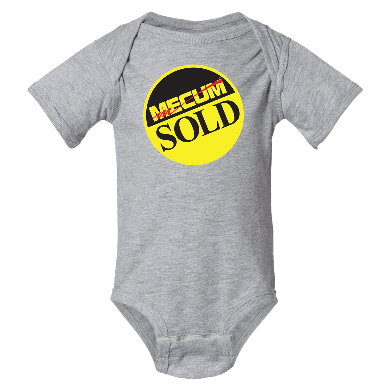 Mecum Auctions Grey Sold Onesie - Front View