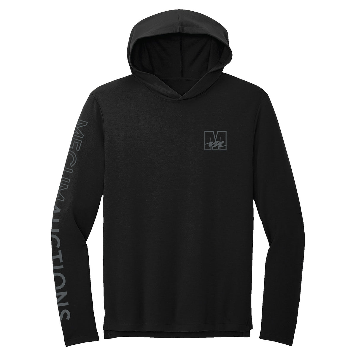 Mecum Auctions Black Logo Pullover Hoodie - Front View
