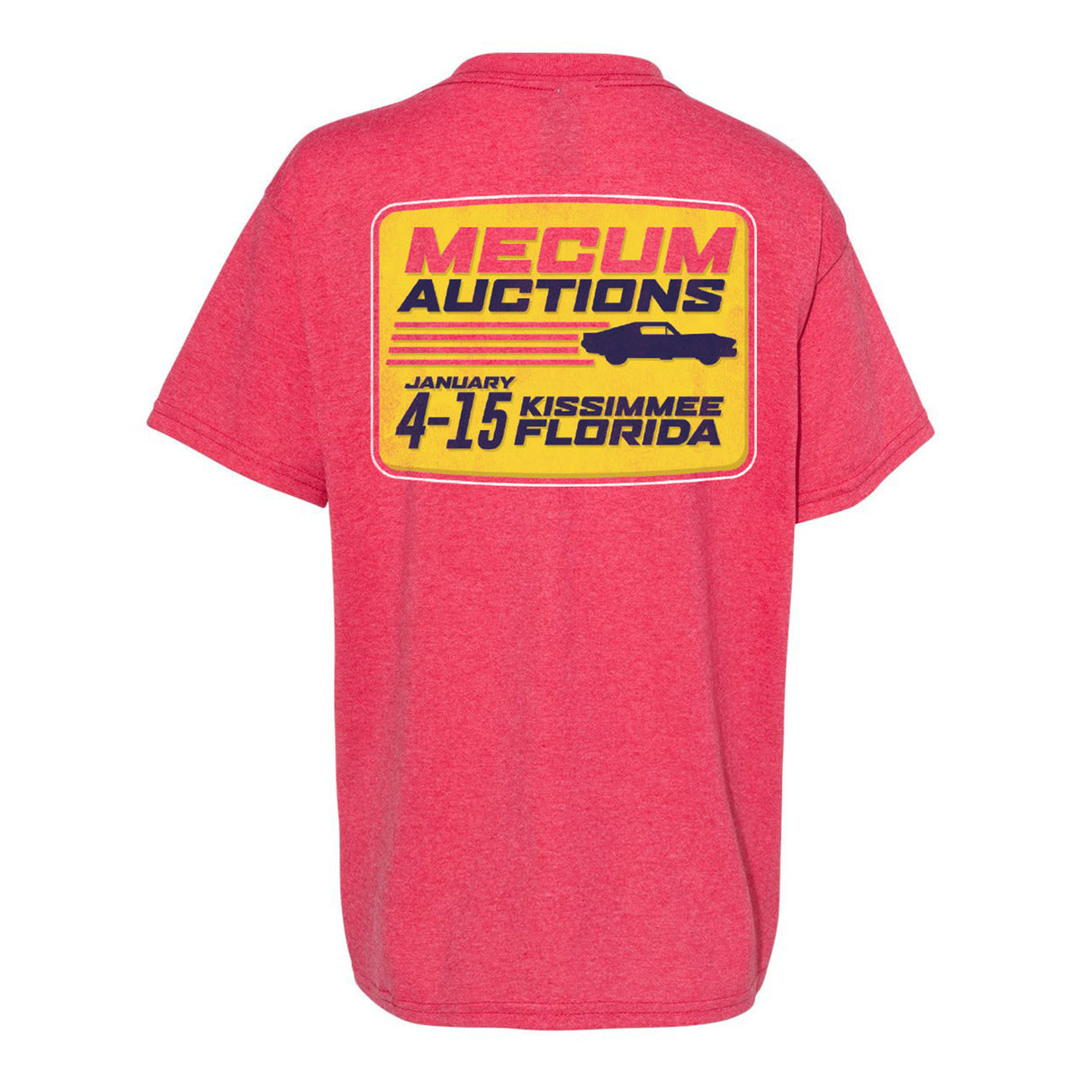Mecum Auctions Youth Kissimmee Red T-Shirt - Back View