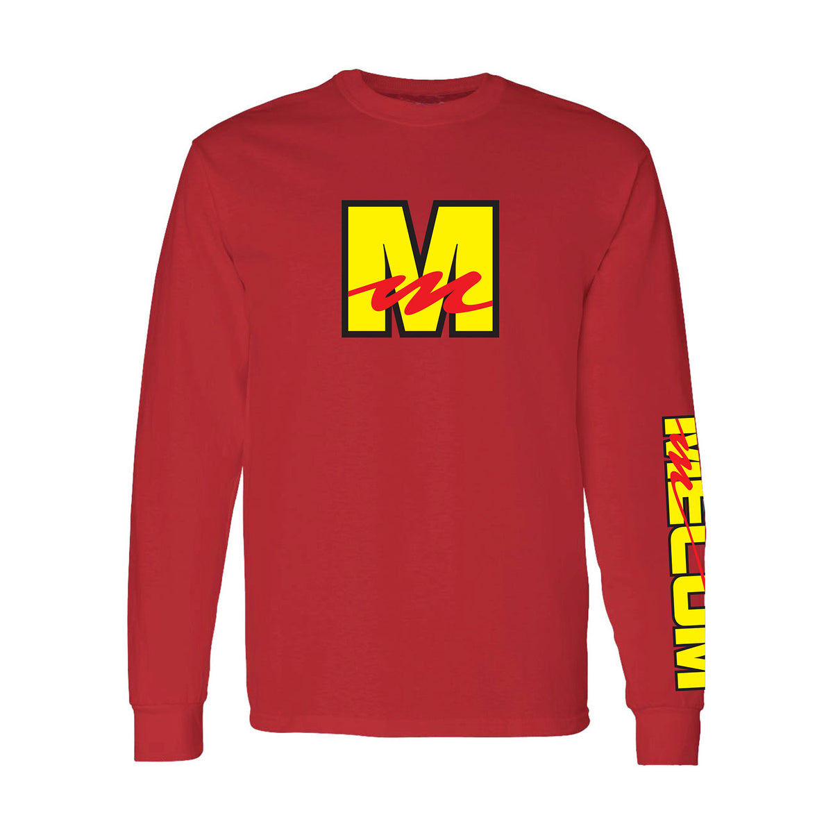 Mecum Auctions Red Logo Long Sleeve T-Shirt - Front View