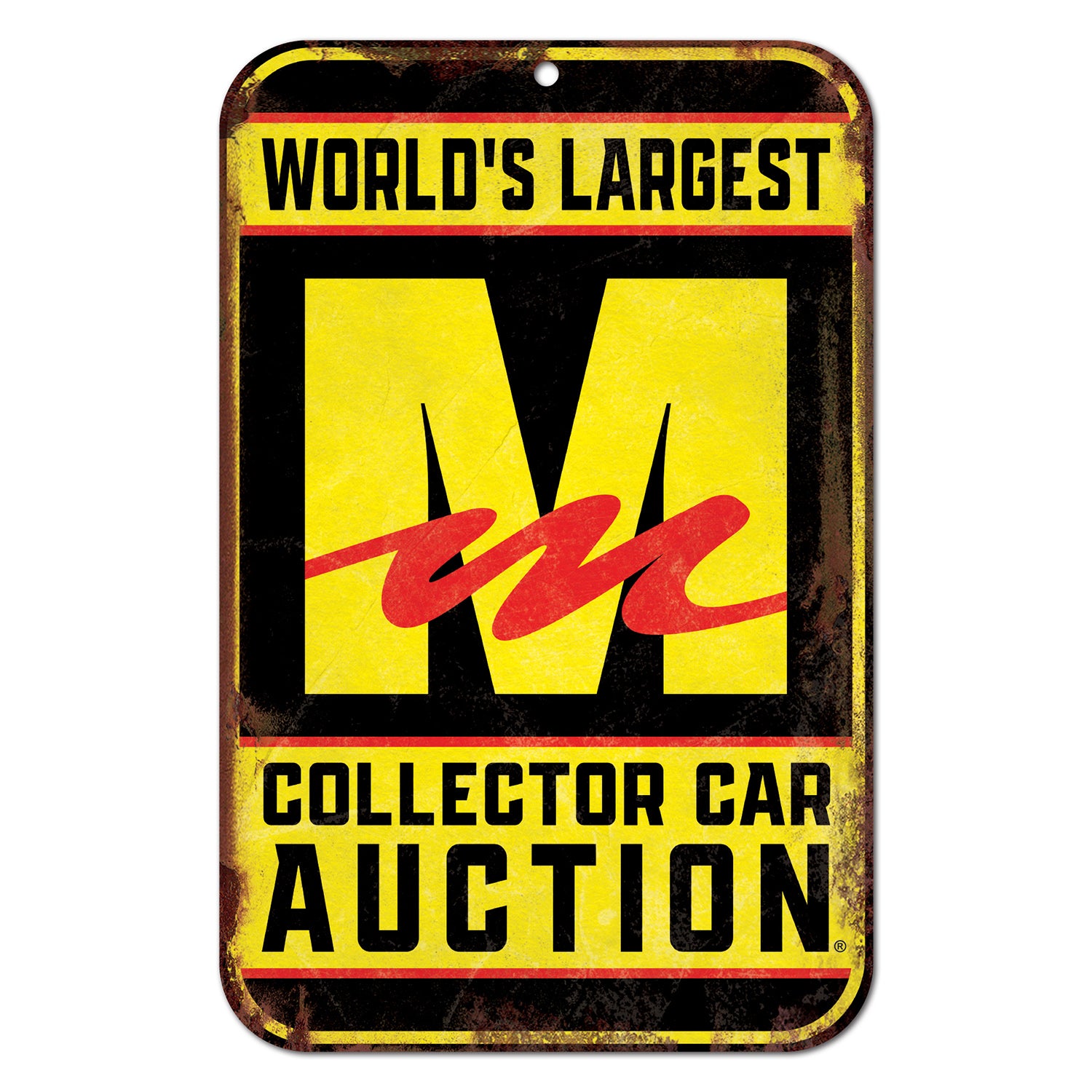 Mecum Auctions Plastic Sign - Front View